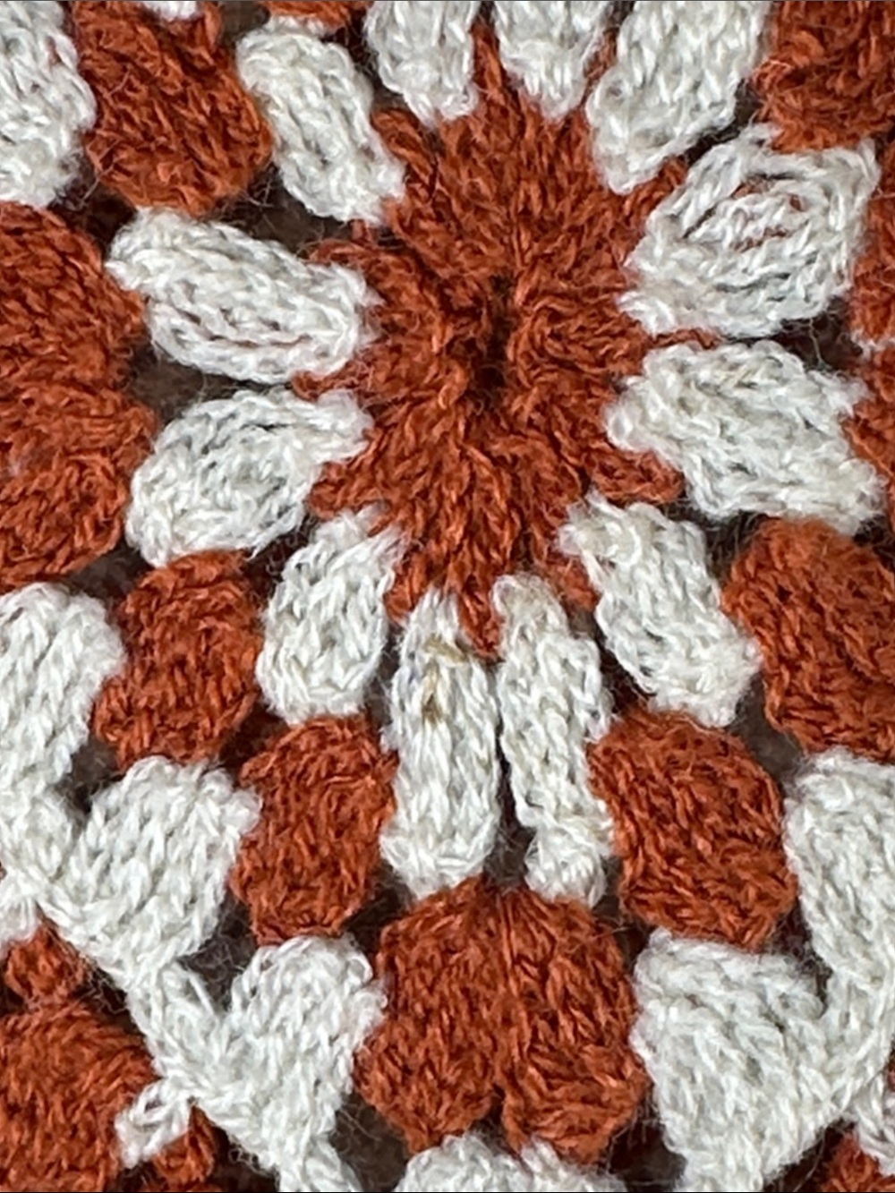 Art of Rhetoric Vintage-Inspired Orange Crochet Button-Up Cardigan Men’s M - Picture 13 of 14
